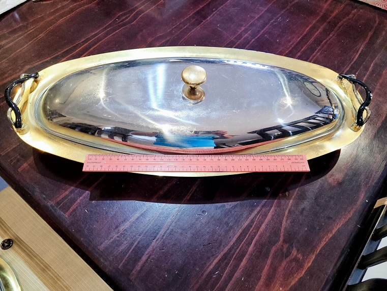 Bargain ! One of the Best ! Cameo Royal Large server platter with lid ! 24ct Gold trim !!
