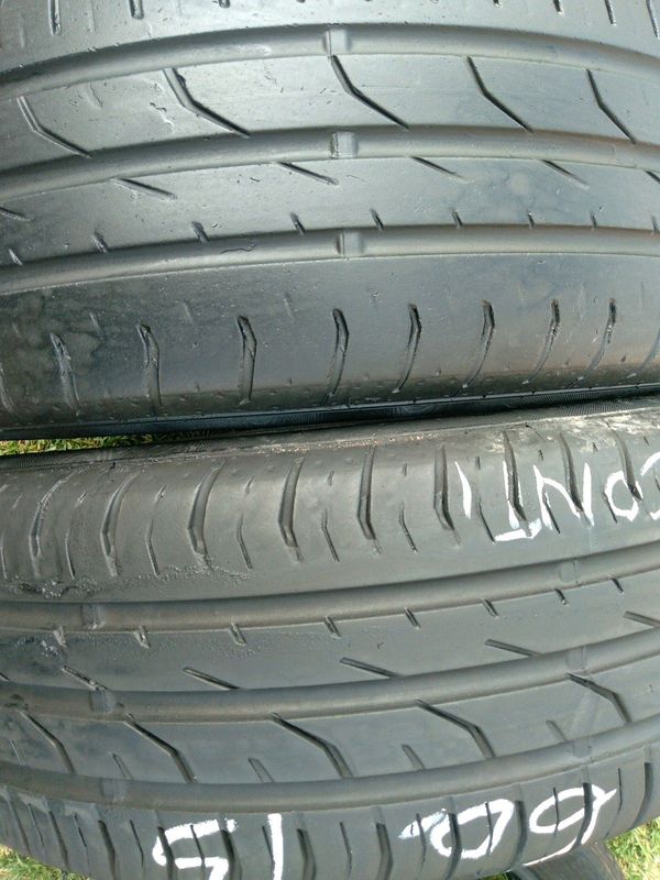 2x 185/60/15 continentals Tyres 80%tread excellent condition