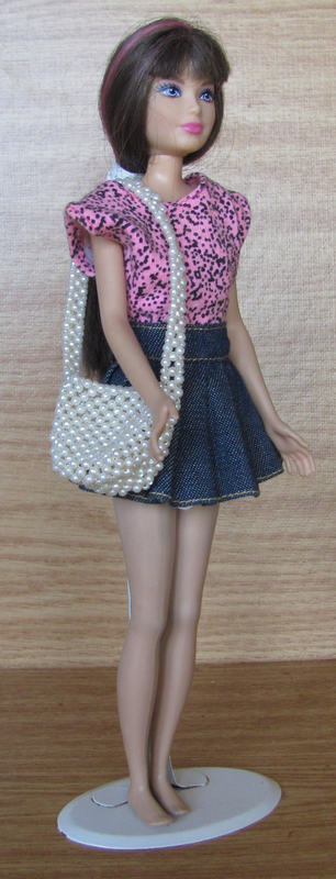 Barbie Doll - Fashion Dolls Beaded Boho Faux Seed Pearl Sling Bag