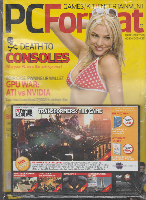 PC FORMAT - Magazine and DVD - September 2007 - Sealed - Discontinued - Computing and Gaming