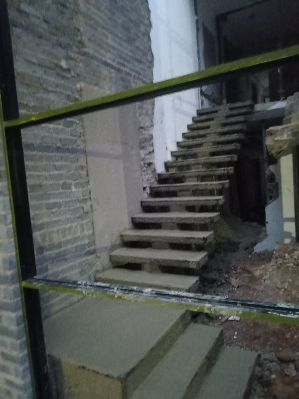Slab installation and stairs