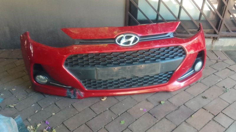 NEATLY USED FRONT BUMPER FOR HYUNDAI I10 GRAND 2019 MODEL.