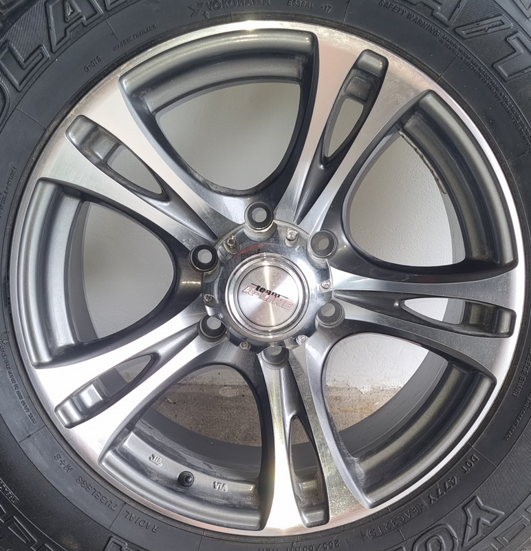 Alloy Rim For Sale : A-Line Grip In Gun Metal Machine Finish 17 x 8J With Tyre 265/60 R17