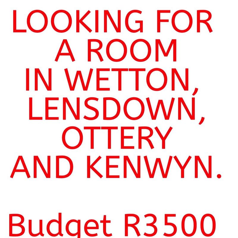 Looking for a room in Lensdown, Ottery,Wetton and Kenwyn