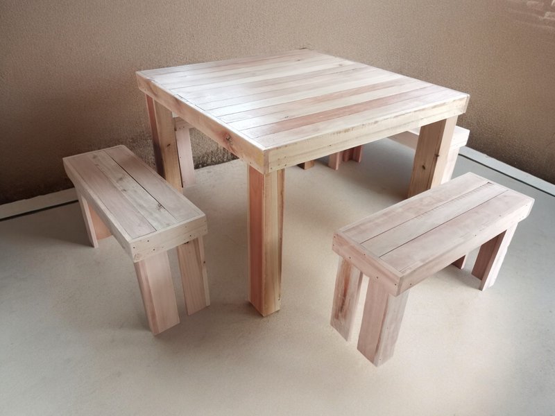 4 Seater Table With Benches