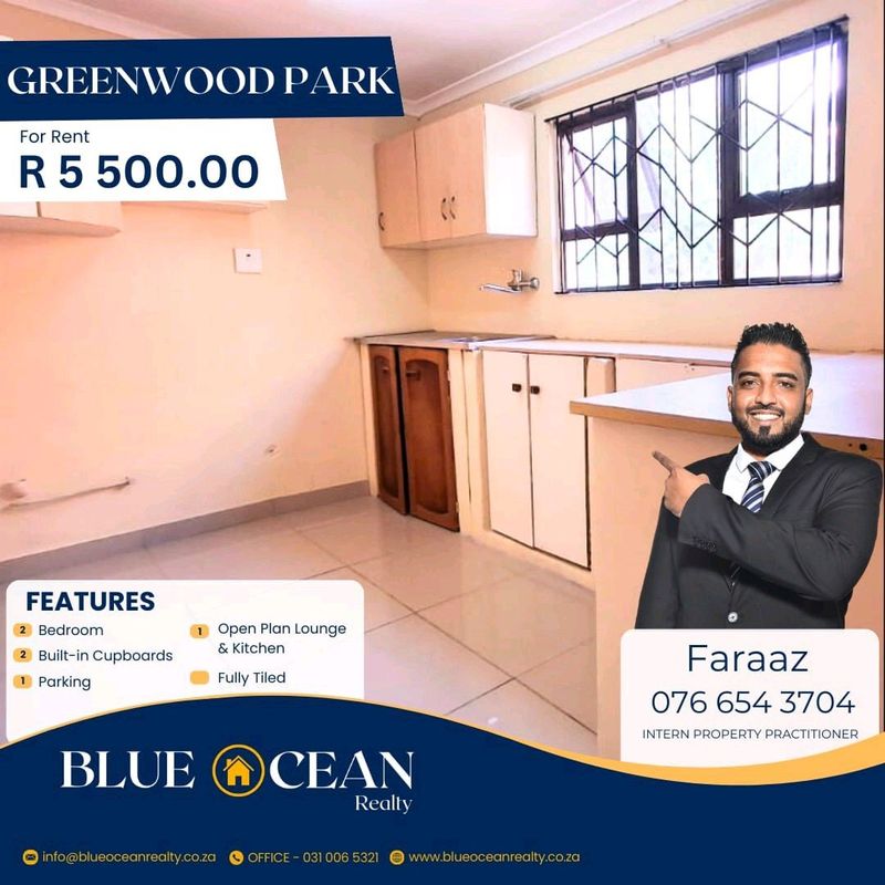 2 bedroom house for rent in Greenwood Park