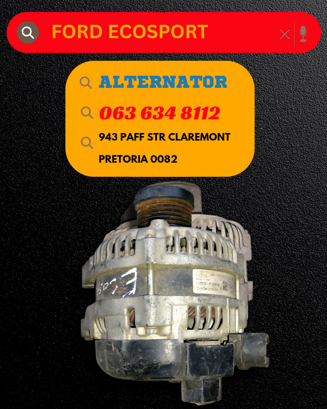 Ford ecosport alternator Whatsapp me 0636348112