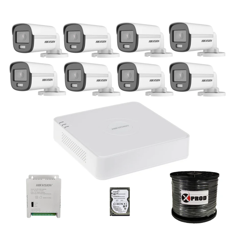 Hikvision 8 Channel 1080p ColorVu Complete Kit for R6999 - INSTALLATION EXTRA