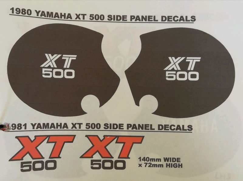 1981 Yamaha XT 500 sticker decals sets