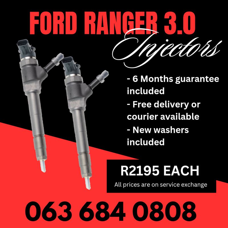 FORD RANGER 3.0 DIESEL INJECTORS FOR SALE WITH WARRANTY ON
