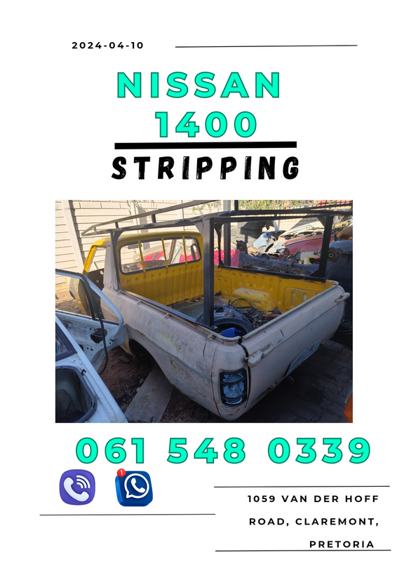 Nissan 1400 stripping for spares Call or WhatsApp me 0615480339