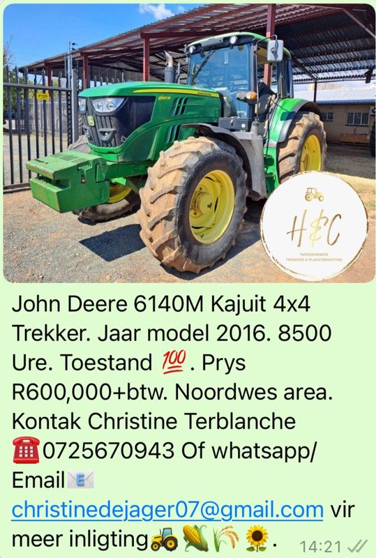 John Deere 6140M Kajuit 4x4 Trekker