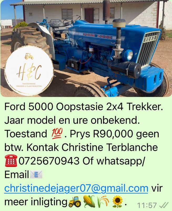 Ford 5000 Oopstasie 2x4 Trekker
