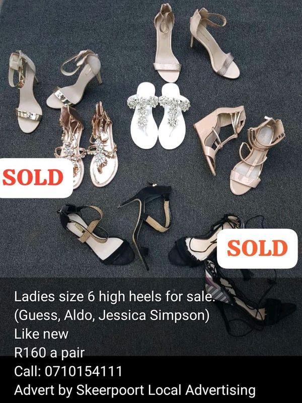 Ladies size 6 high heels including Guess, Aldo, Jessica Simpson for sale