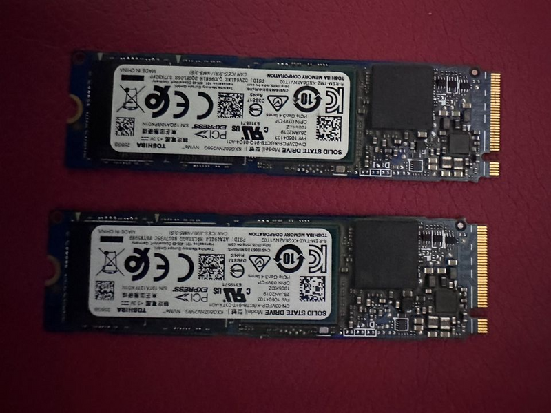 Toshiba 256GB Gen3 x4 NVMe/PCIe M.2 2280 OEM Solid State Drive(2 Available)