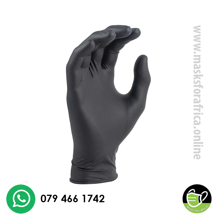Superior Black Nitrile Gloves - 100pc/box