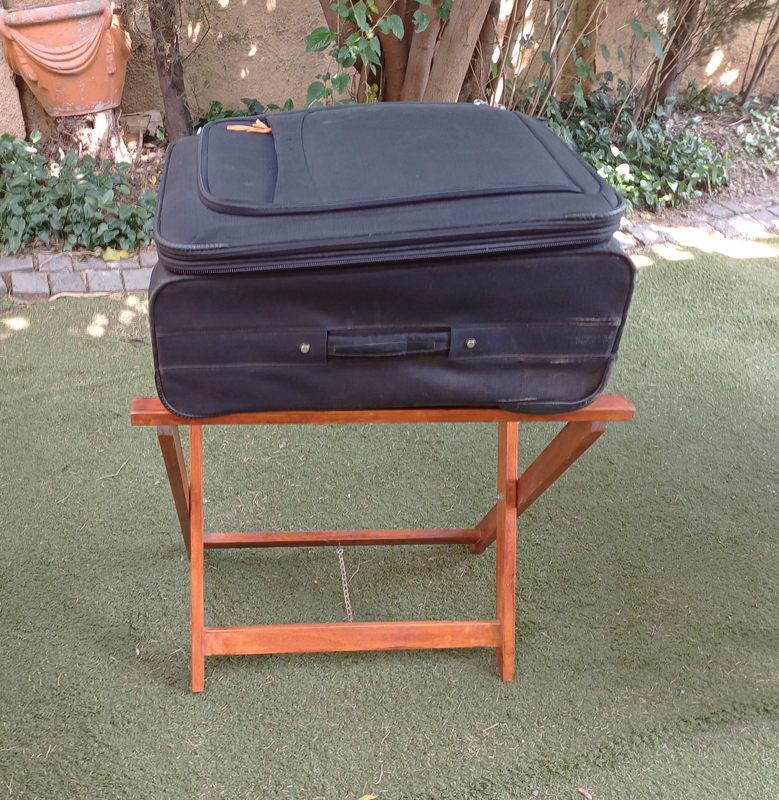Wooden Luggage Stand or Base for Tea Tray - Folds up for Easy Storage