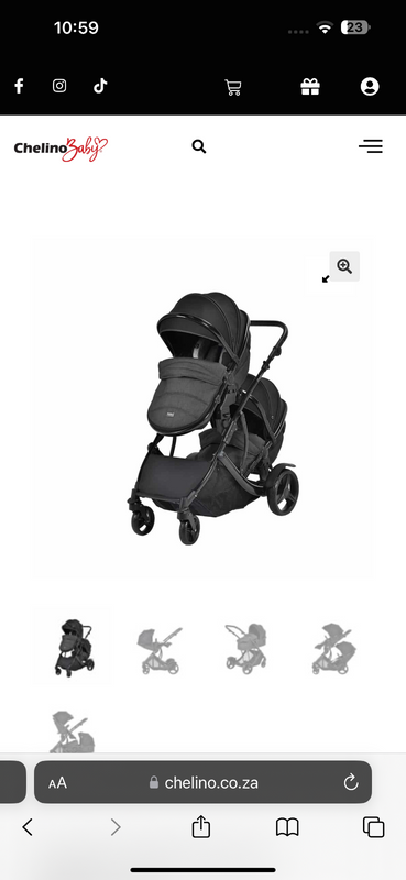 Lunar Twin Pram