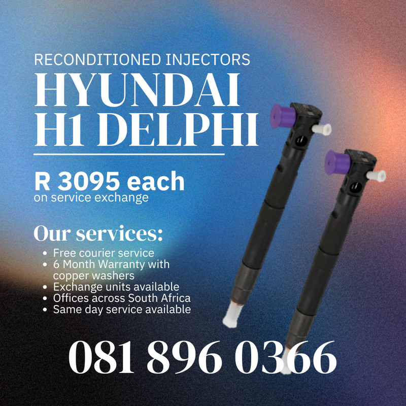 HYUNDAI H1 DELPHI DIESEL INJECTORS FOR SALE WITH WARRANTY