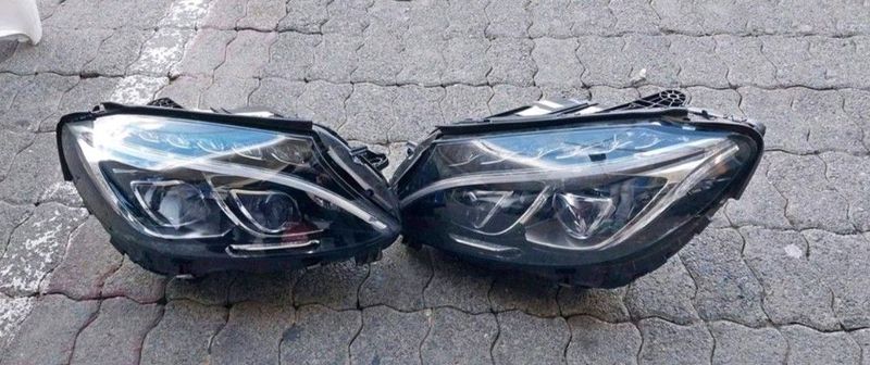Mercedes Benz headlights double xenon headlights