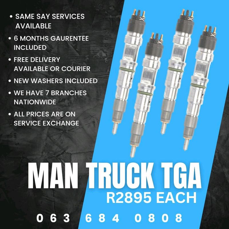 MAN TRUCK TGA DIESEL INJECTORS FOR SALE WITH WARRANTY ON