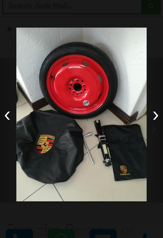 Porsche Boxster and Cayman Space Saver Spare Wheels