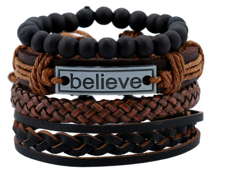 Cowhide Leather Hand Woven Bracelet