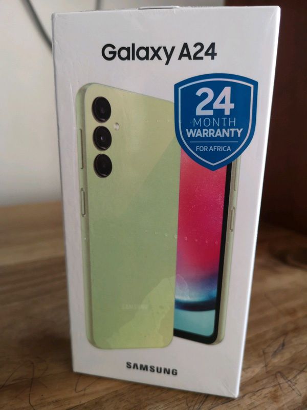 Samsung Galaxy A24 128GB LTE Dual Sim Light Green Brand New Sealed In The Box Never Been Used.