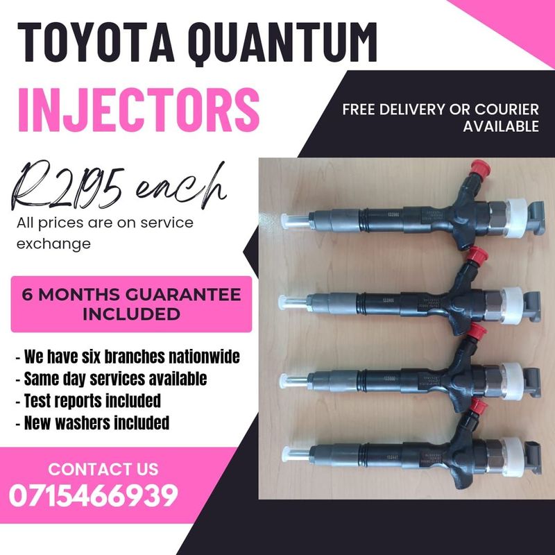 TOYOTA QUANTUM DIESEL INJECTORS FOR SALE WITH WARRANTY ON