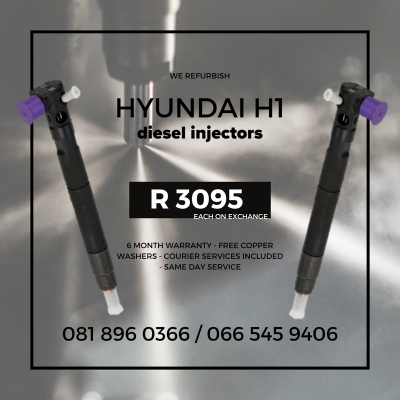 HYUNDAI H1 DIESEL INJECTORS FOR SALE WITH WARRANTY