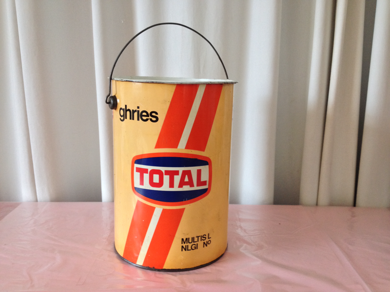 Antique Total 5 L Grease Tin (1970s - ~ 40-50 years old) - (Ref. G115) - Price R100