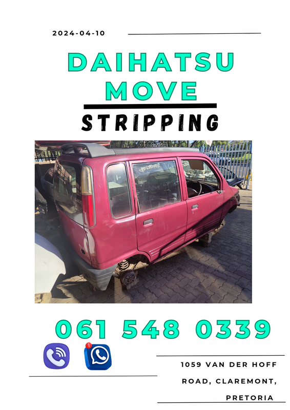 Daihatsu move stripping for spares Call or WhatsApp me 0615480339