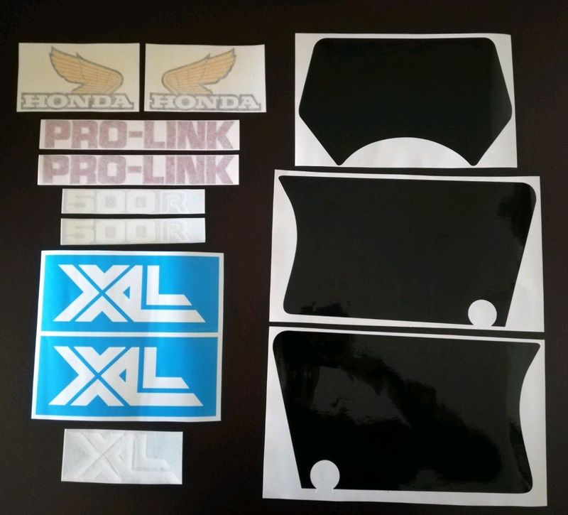 Decals  / graphics / vinyl cut sticker kit for a 1982 Honda XL 500R