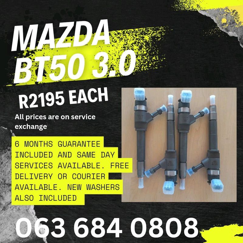 MAZDA BT50 3.0 BRAND NEW AND RECONDITIONED DIESEL INJECTORS FOR SALE WITH WARRANTY