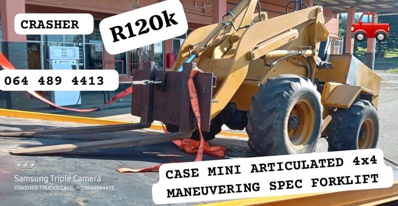 Case mini Articulated maneuvering spec forklift 4x4 All terrain forklift with a 4 cyclinder diesel