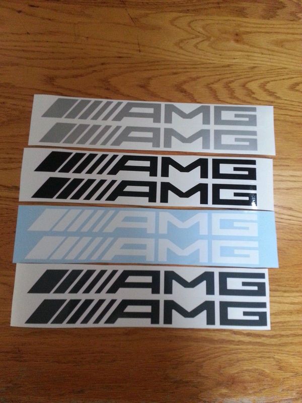 AMG side decals graphics badges emblems