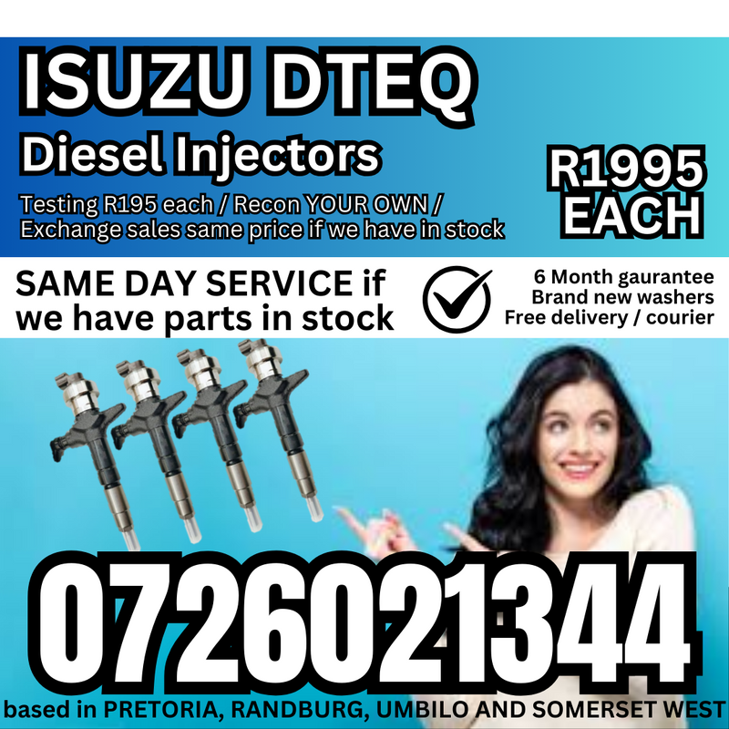 Isuzu Dteq diesel injectors for sale