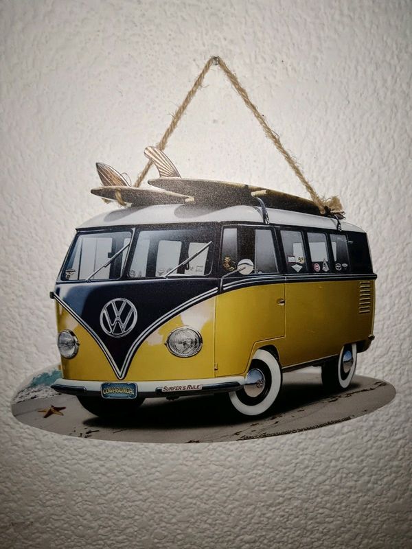 Volkswagen camper kombi metal garage sign