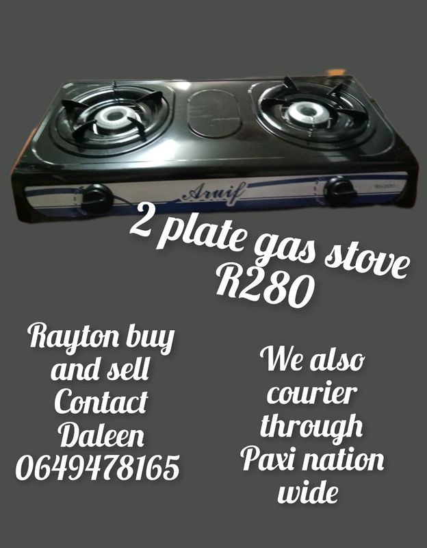 2 plate gas stove