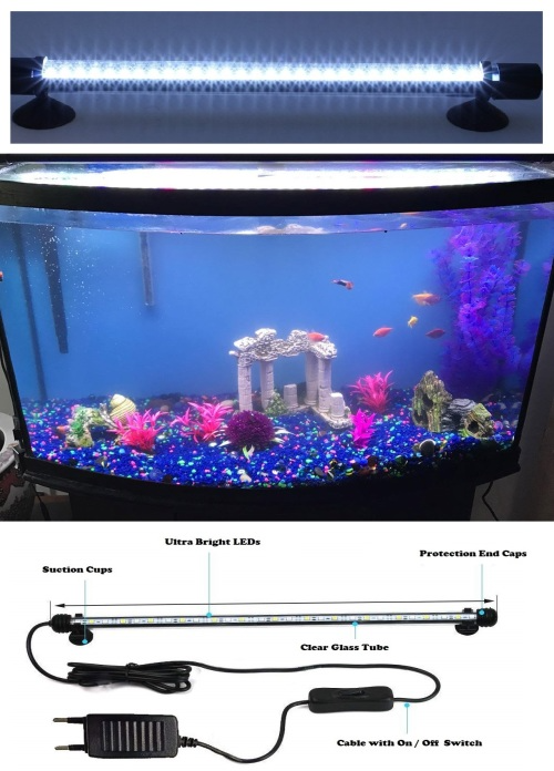 LED Submersible Tube Lamps for Aquariums, Fish Tanks, Fountains, Water Features. Brand New Products.