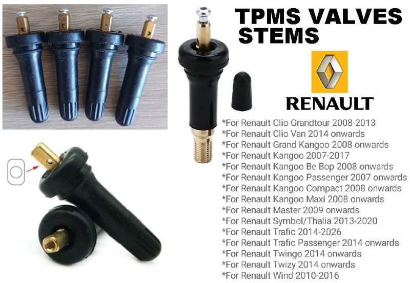 Renault wheel TPMS tyre valves stems