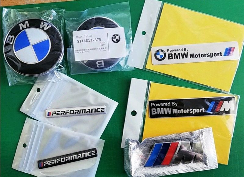 BMW badges key rings stickers accessories
