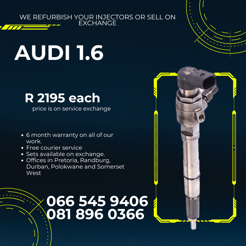 AUDI 1.6 DIESEL INJECTORS FOR SALE ON EXCHANGE WITH WARRANTY