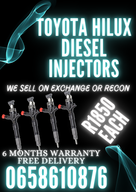 TOYOTA HILUX DIESEL INJECTORS FO SALE ON EXCHANGE OR TO RECON