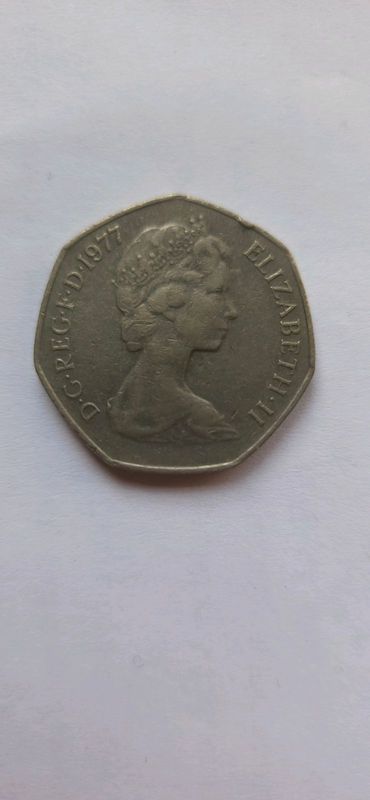 1977 Britain 50 New Pence Queen Elizabeth Il United Kingdom 50 New Pence