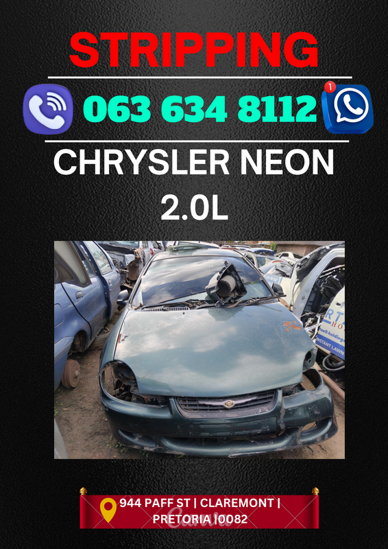 Chrysler neon 2.0l stripping for spares Whatsapp me today 061 535 0116