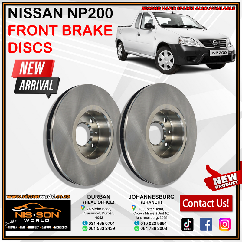 NISSAN NP200 FRONT BRAKE DISC&#39;S