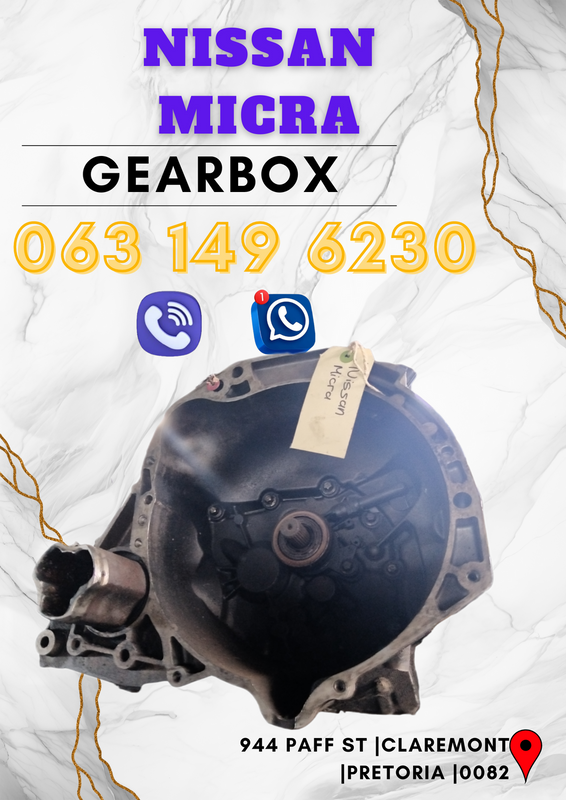 Nissan micra gearbox R5000 Call me or WhatsApp 063 149 6230