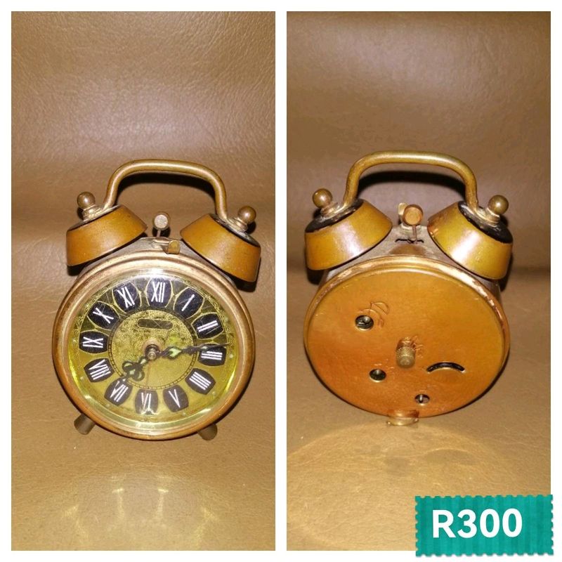 Exquisite!!! Originald Vintage Copper German Blessings Alarm Clock!!! Not Working