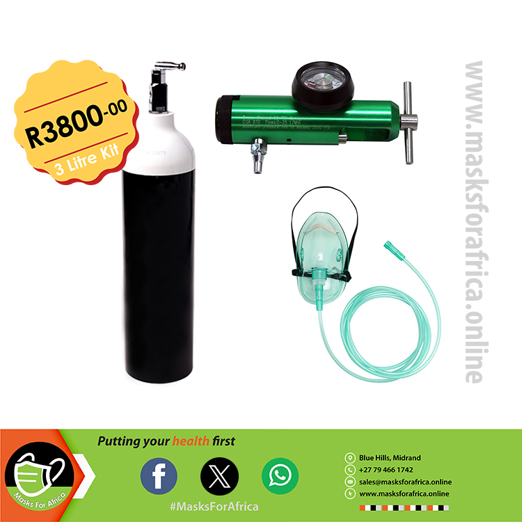 - Portable Oxygen Cylinder, Regulator and Oxygen Mask -